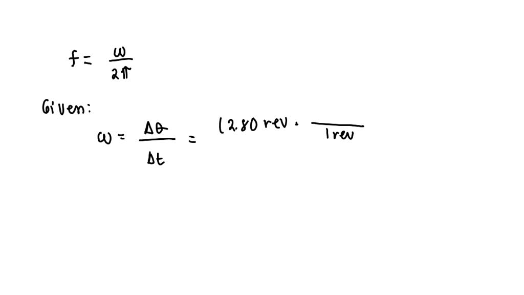 Frequency Of Rotation Formula SOLVED: Required information Problem 05.005 - Angle, linear speed, and ...