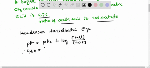 the-pka-of-acetic-acid-hc2h3o2-is-476-a-buffer-solution-contains-hc2h3o2-and-nac2h3o2-has-a-ph-of-460-calculate-the-ratio-of-acetic-acid-to-sodium-acetate-answer-145-acidbase-88776