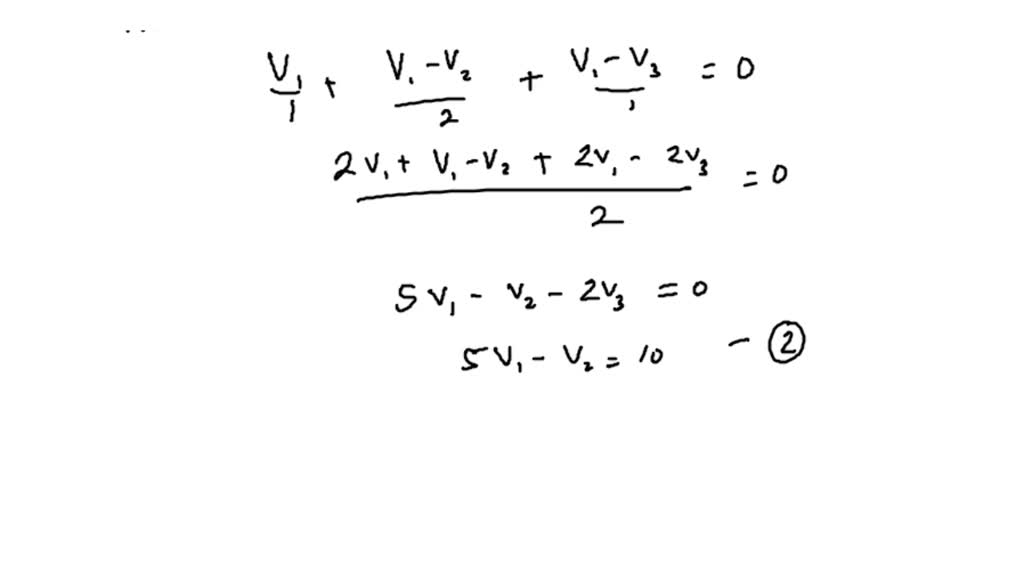 Solved: Calculate The Voltage Values Of V1, V2, And V3 Using The Node 