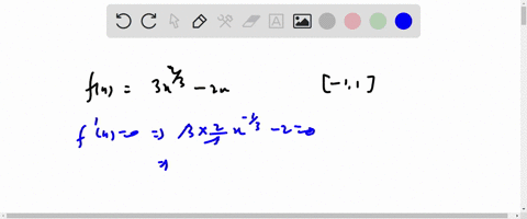 point-determine-where-the-absolute-extrema-of-fx-3x23-2x-on-the-interval-1-1-occur-the-absolute-maximum-occurs-at-x-the-absolute-minimum-occurs-at-x-21304