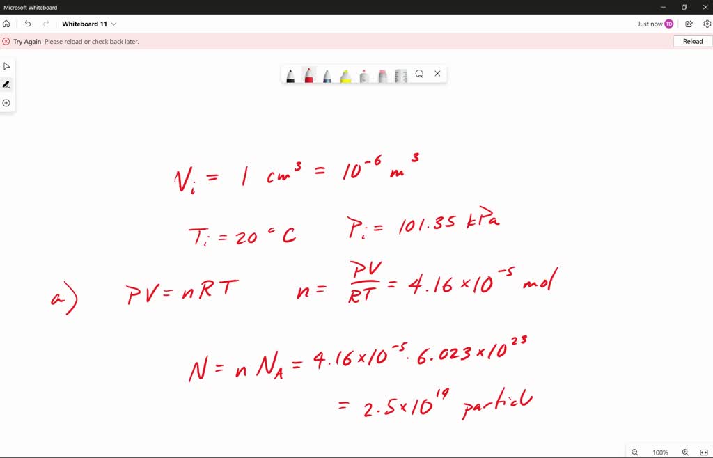 solved-a-an-ideal-gas-occupies-a-volume-of-1-0-cm3-at-20-c-and