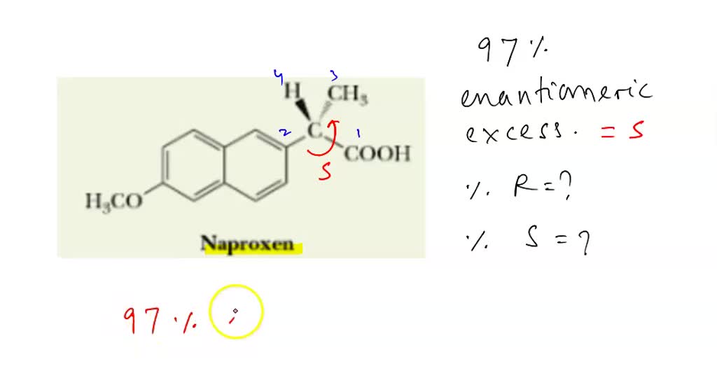 Solved one commercial synthesis of naproxen gives the enantiomer shown