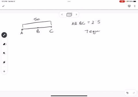 the-length-of-a-straight-line-abc-is-5-m-if-abbc25-find-the-length-of-ab-51543
