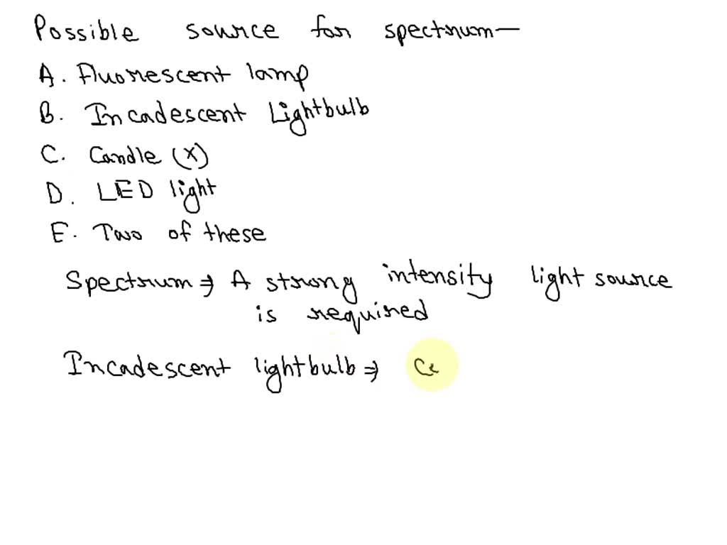 SOLVED Looking through your spectroscope, you see several discrete