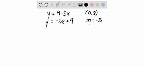 what-is-an-equation-of-the-line-that-is-parallel-to-y95x-and-passes-through-0-8