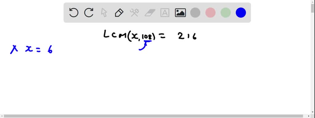 SOLVED:'39, The least,common multiple (LCM) of 2 numbers is 216. The ...