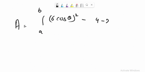 find-the-area-of-the-region-which-is-inside-the-polar-curve-r6cos-and-outside-the-curve-r42cos-87996