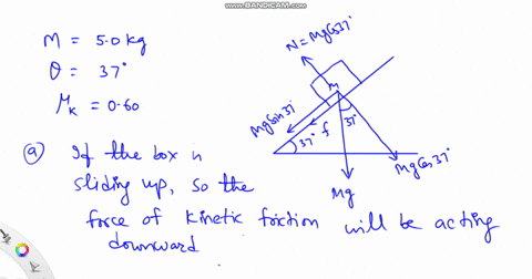 slanting-surfaces-with-friction-a-50-kg-box-slides-on-the-surface-on-a-ramp-that-rises-at-37-above-the-horizontal-the-coefficient-of-kinetic-friction-between-the-box-and-the-surface-of-the-r-15367