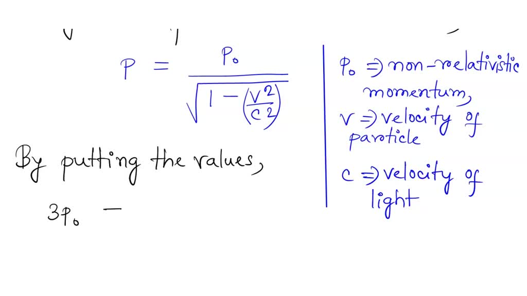 SOLVED: 4 At what velocity does classical momentum under- estimate ...