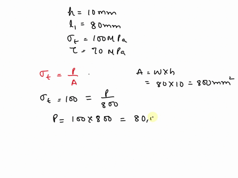 problem1-a-steel-plate80-mm-wide-and-10-mm-thick-is-joined-to-another-steel-plate-by-means-of-a-single-transverse-and-double-parallel-fillet-weldsas-shown-in-fig873the-strength-of-the-welded-17048