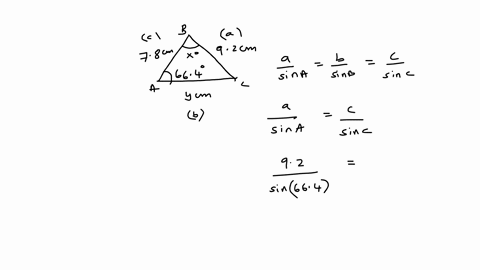 trigonometry-find-the-value-of-x-and-y-in-the-following-triangle