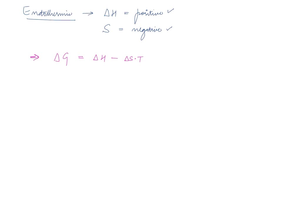 SOLVED Using the Gibbs Free Energy Formula, if a reaction is
