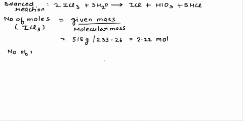 be-sure-t0-answer-all-parts_-calculate-the-marimum-numbers-of-moles-and-grams-of-iodic-acid-hio3-that-can-form-when-518-g-jodine-trichloride-reacts-with-1956-g-of-water-icly-ho-ici-hio-hci-u-81804