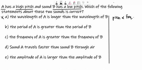sound-a-has-a-high-pitch-and-sound-b-has-a-low-pitch-which-of-the-following-statements-about-these-two-sounds-is-correct-a-the-wavelength-of-a-is-longer-than-the-wavelength-of-b-b-the-period-49588
