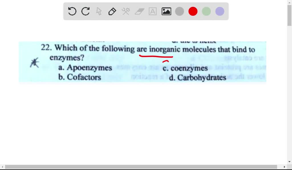 SOLVED 22. Which of the following are molecules that bind to