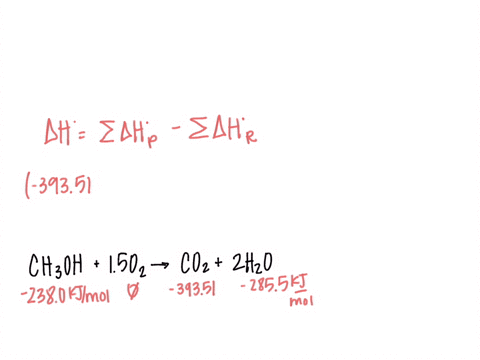 1-the-combustion-of-methanol-is-described-by-the-following-equation-ch3oh-15o2-co2-2h2o-use-hesss-law-to-calculate-the-enthalpy-of-combustion-of-methanol-given-the-following-standard-enthalp-05525