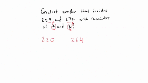 Find the largest number that divides 232 and 157 leaving a...