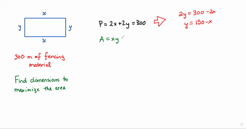 area-find-the-dimensions-of-the-rectangular-field-of-maximum-area-that-can-be-made-from-300-mathrm-2-44913