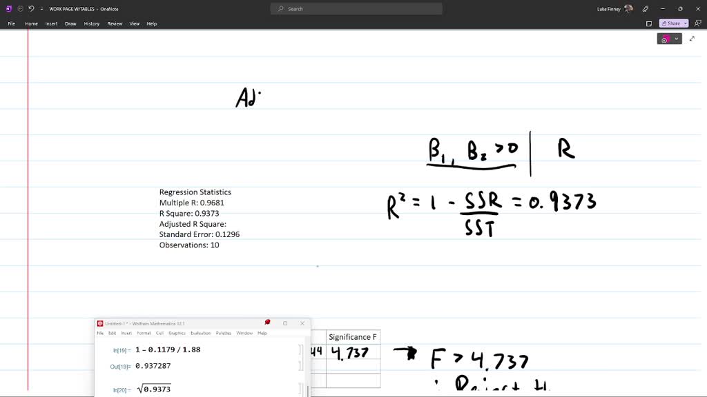 Solved 1 41 0 0235 x1 0 00486 x2 where x1 high school grade point