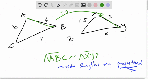 abc-and-xyz-are-similar-triangles-the-lengths-of-two-sides-of-each-triangle-are-shown-find-the-lengths-of-the-third-side-of-each-triangle-x-3-b-b-45-y-11-n-x-88173