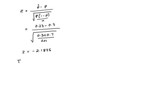 use-the-normal-distribution-and-the-given-sample-results-to-complete-the-test-of-the-given-hypotheses-assume-the-results-come-from-a-random-sample-and-use-a-5-significance-level-test-h0-p03-30772
