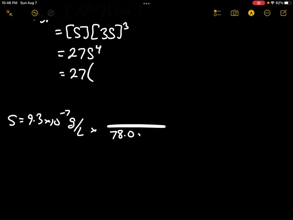 SOLVED The solubility of solid aluminum hydroxide (Al(OH)3) at 25Â°C