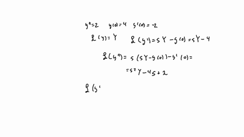 point-use-the-laplace-transform-to-solve-the-following-initial-value-problem-y-y0-4-y-0-2-1-first-using-y-for-the-laplace-transform-of-yt-ie-y-lyt-find-the-equation-you-get-by-taking-the-lap-28162