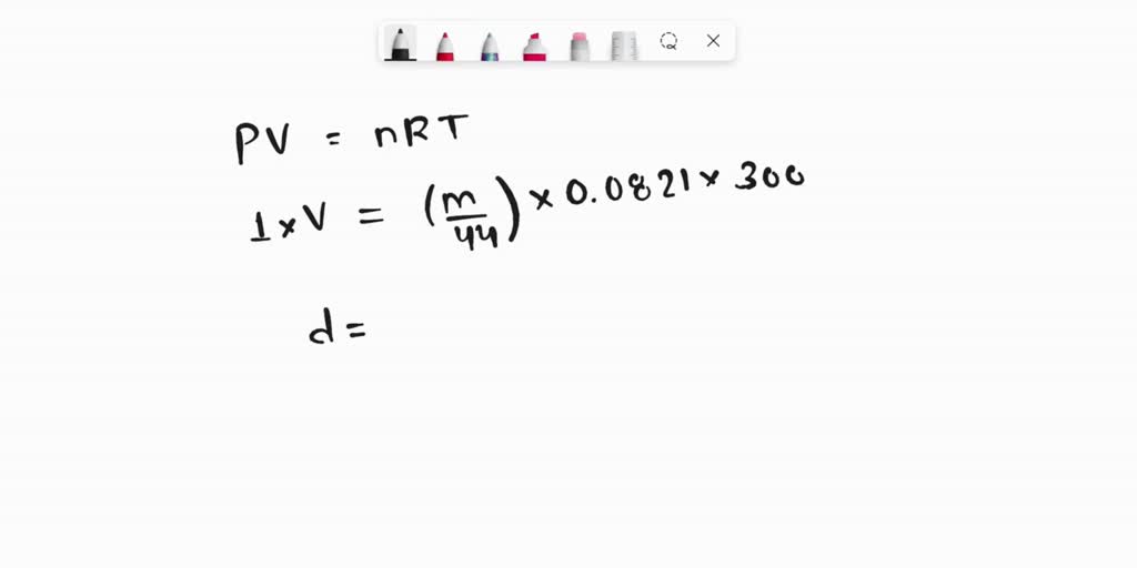 SOLVED: calculate density of CO2 gas at 1 atm and 300 Kelvin temperature