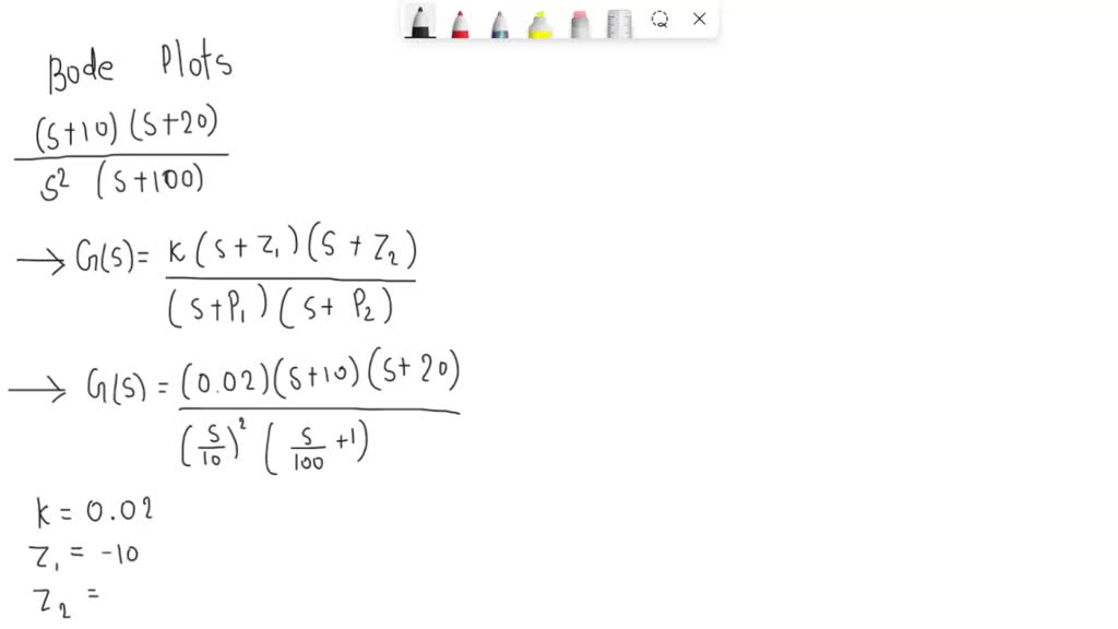 SOLVED: Draw the P-Z map for the following transfer function: S G(s= (s ...