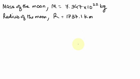 a-projectile-is-launched-vertically-from-the-surface-of-the-moon-with-an-initial-speed-of-1110-ms-at-what-altitude-is-the-projectiles-speed-one-half-its-initial-value-80285
