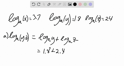 evaluate-each-logarithm-using-properties-of-logarithms-and-the-following-facts_-logax-37-logay-18-log3z-24-a-logayz-log-loga-log-75385