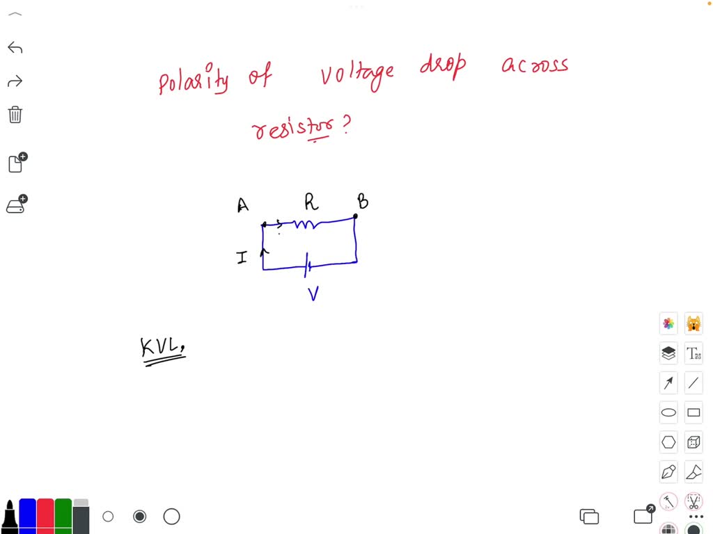 SOLVED Multiple Choice. The polarity of the voltage drop across a