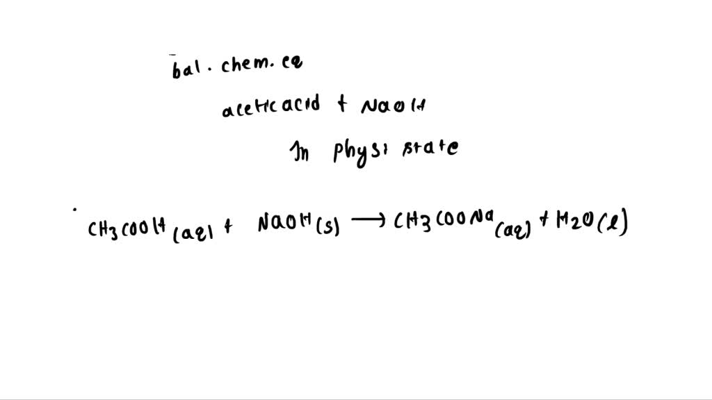 SOLVED Write a balanced molecular equation that describes the reaction