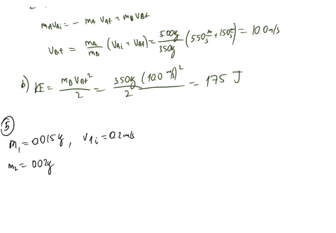 rest-the-500-kg-object-ends-up-with-a-speed-of-150ms-in-the-opposite-direction-a-what-is-the-velocity-of-object-b-after-the-collision-b-how-much-kinetic-energy-is-transferred-to-object-b-dur-11221