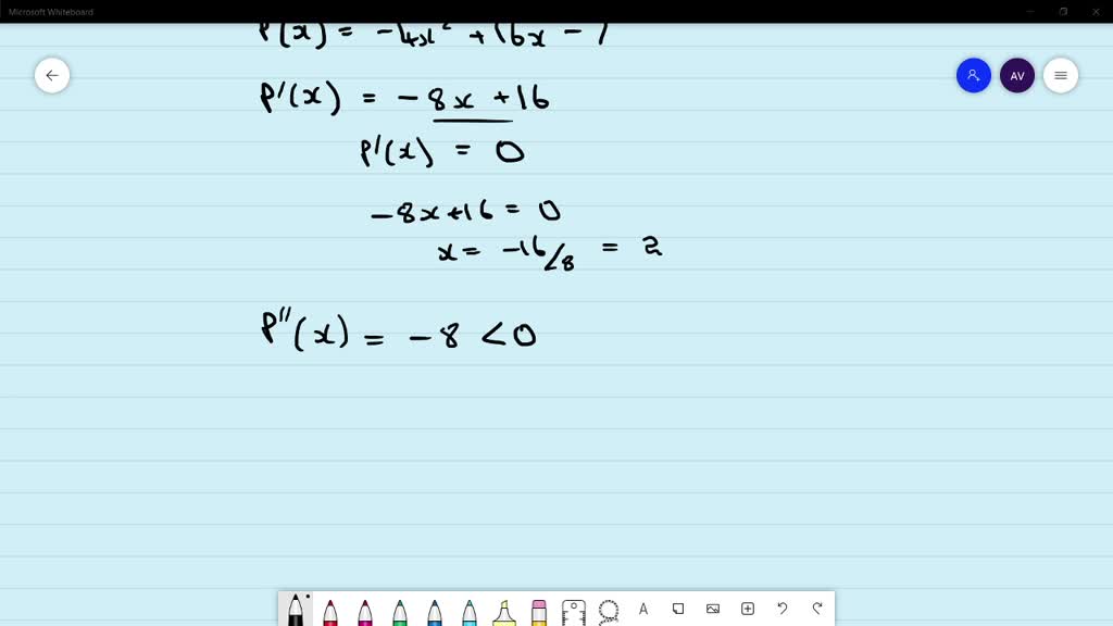 SOLVED: The profit function for a business i5 given by the equation P(x ...