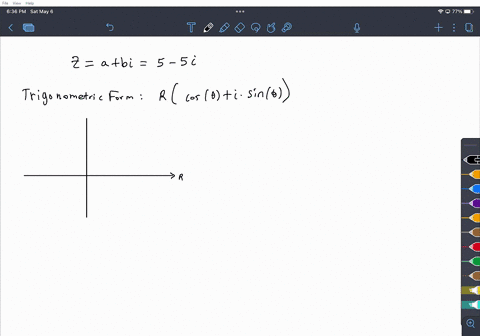 write-the-complex-number-z5-5i-in-trigonometric-form