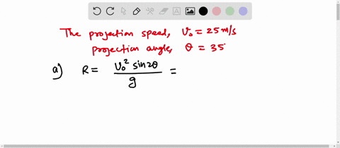 a-projectile-is-launched-with-an-initial-velocity-of-25-ms-at-an-angle-of-35-with-the-horizontal-determine-how-far-the-projectile-travelled-its-maximum-height-and-the-time-it-was-in-the-air-63464