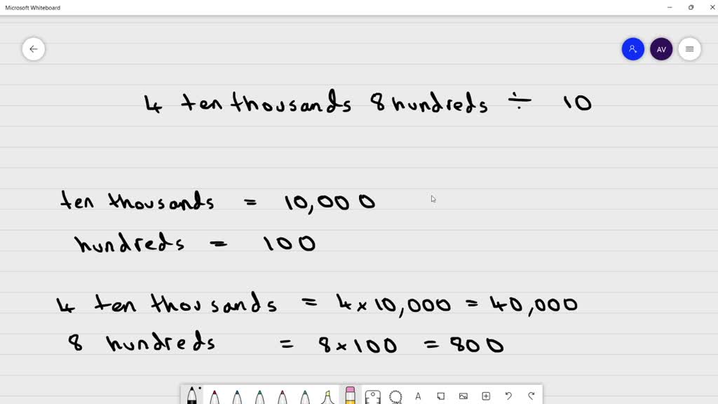 SOLVED: ( 4 ten thousands 8 hundreds) ÷ 10 in unit form and standard form