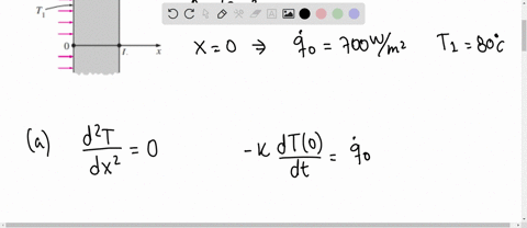 consider-a-large-plane-wall-of-thickness-l-03-m-thermal-conductivity-k-25-wm-c-and-surface-area-a-12-m2-the-left-side-of-the-wall-at-x-0-is-subjected-to-a-net-heat-flux-of-q-0-700-wm2-while-the-temp-2