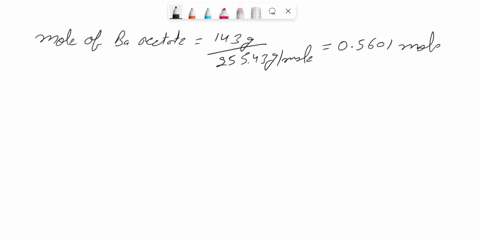 chemist-prepares-solution-of-barium-acetate-baczh-50272-by-measuring-out-143-g-of-barium-acetate-into-400-ml-volumetric-flask-and-filling-the-flask-to-the-mark-with-water_-calculate-the-conc-72889