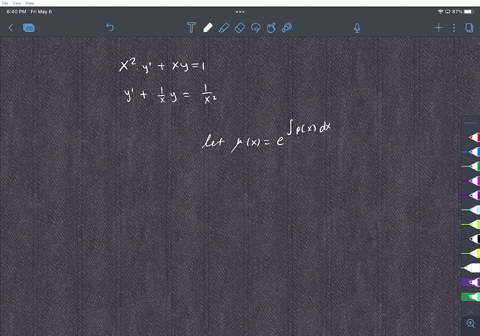find-the-general-solution-of-the-given-differential-equation-x2y-xy-1-85012
