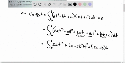 let-v-pzt-with-inner-product-defined-by-f9-j-ftgt-dt-find-a-basis-for-the-subspace-w-of-v-orthogonal-to-ht-2t-1-88674