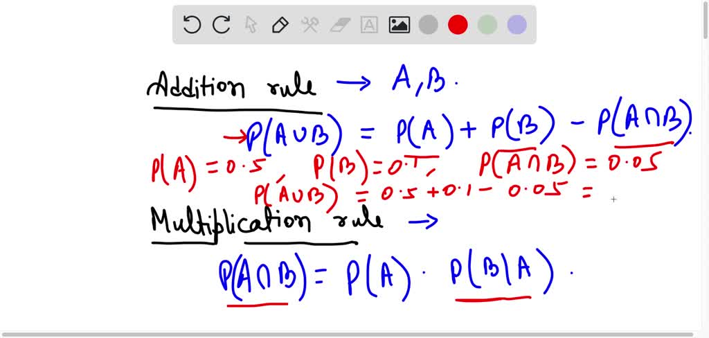 SOLVED What Are The Addition And Multiplication Rules Of Probability 