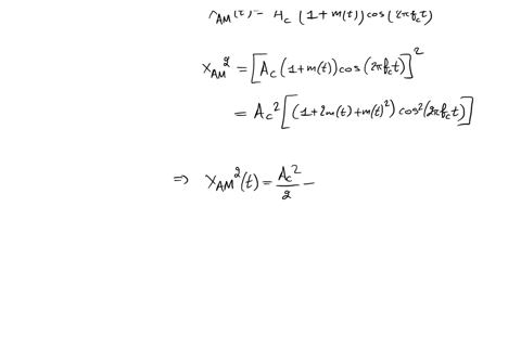 318-show-that-an-am-signal-with-large-carrier-can-be-demodulated-by-squaring-it-and-then-passing-the-resulting-signal-through-a-low-pass-filter-as-shown-in-fig-3-29-this-type-of-detector-is-89675
