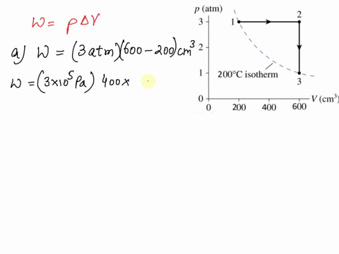 question-9-10-points-consider-the-following-two-step-process-an-ideal-gas-expands-isobarically-from-200ml-to-600ml-and-then-undergoes-and-isochoric-decompression-from-3atm-to-atm-see-the-fig-46467