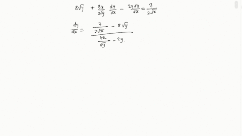 suppose-y-is-implicitly-defined-as-a-function-of-x-by-the-equations-below-find-the-slope-of-the-tangent-line-at-the-point-1-1-a-8xvy-y2-7vx-dy-dx-b-8-yey-8x-ex-dx-63694
