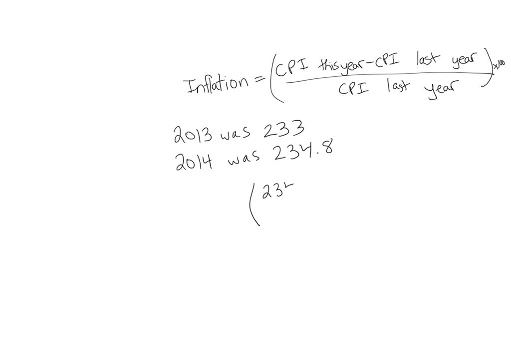 SOLVED 'and what is its relationship with the CPI? How do we calculate the inflation rate The