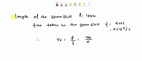 a-spaceship-ol-rest-length-100-m-takes-us-t0-pass-stationary-observer-an-earth-delermine-the-ship-velocity-relative-lo-the-earth-marks-57872