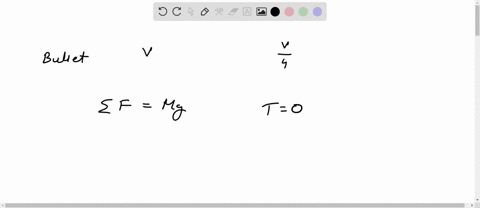 as-shown-below-bullet-of-mass-m-and-speed-v-is-fired-at-an-initially-stationary-sphere_-the-bullet-goes-through-the-sphere_-and-exits-with-speed-of-the-sphere-is-attached-to-rigid-pole-of-le-48993