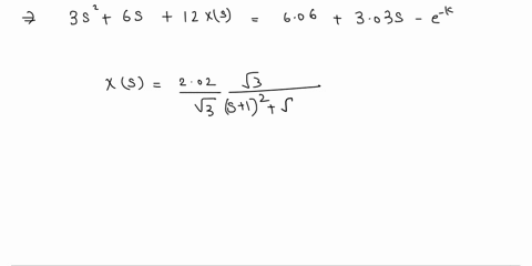 4-calculate-the-response-of-the-system-3xt6xt12xt38t-8t-1-subject-to-the-initial-conditions-x0-001-m-and-v0-1-ms-the-units-are-in-newtonsplot-the-response-43492